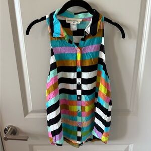 Mara Hoffman Colorful Striped Sleeveless Shirt